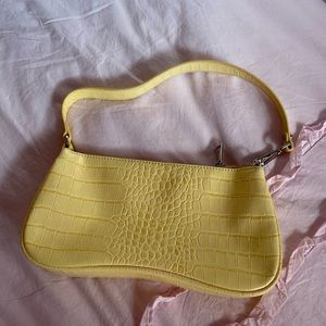 JWPEI Yellow Vegan Leather Shoulder Bag